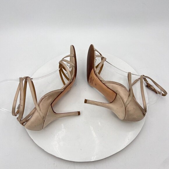 Valentino Garavani Women Size EU 36 US 6 Cream Leather Strappy Pump Heels - Picture 8 of 14